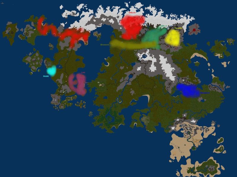 Orčí území se rozrůstá, setkání s elfů s drowy